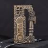 2024 Newest Brass One Button Push Mechanical Machete Lighter