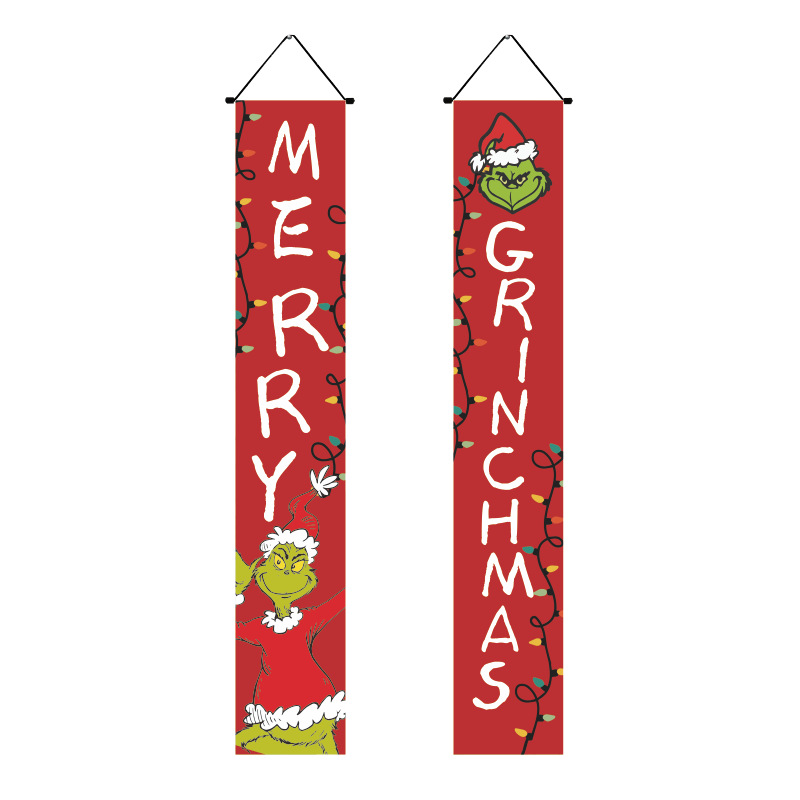 🎄Early Christmas Sale🎁-Green sully Grinch outdoor porch couplet