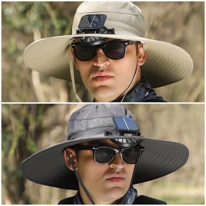 🏆 50K+ SOLD! 70% OFF – Almost Gone-⚡2025 New Ultralight Solar Fan Sun Hat – Lighter Than a Baseball!⚾(Only 11oz)