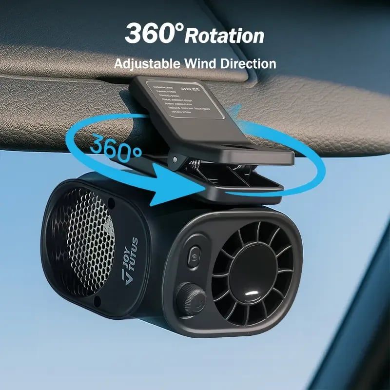 🎁TikTok Last Day Sale - 70% OFF🎉Car Clip On Fan with LED Display -360° Rotation, 100 Speeds Adjustable, USB Rechargeable