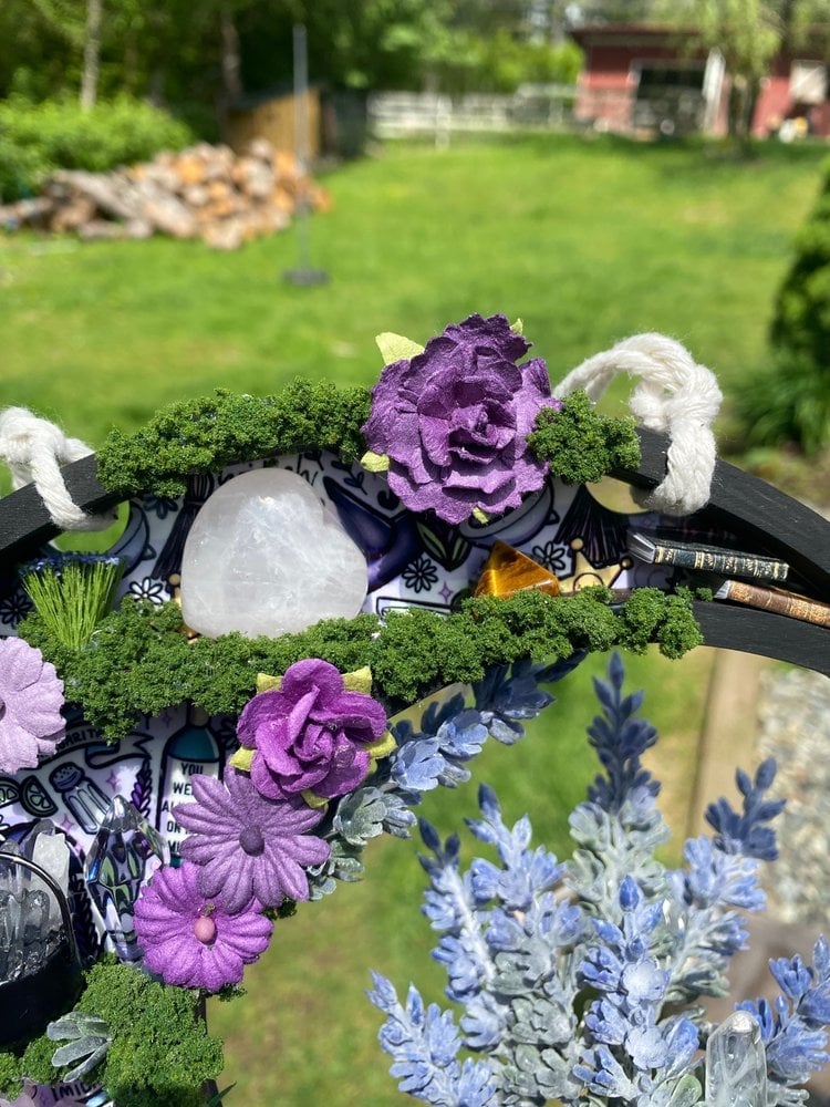 🎁TikTok Last Day Sale - 70% OFF🧙‍♀️Handmade Practical Magic Inspired Hanging Moon w/witch bells🎁Buy 2 Free Shipping