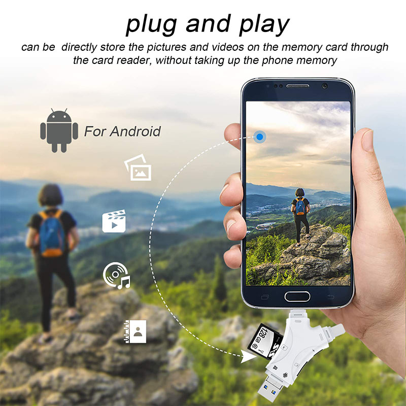 (🎅EARLY CHRISTMAS SALE-49% OFF)4 in 1 OTG Mobile Phone Card Reader🎉BUY 2 FREE SHIPPING