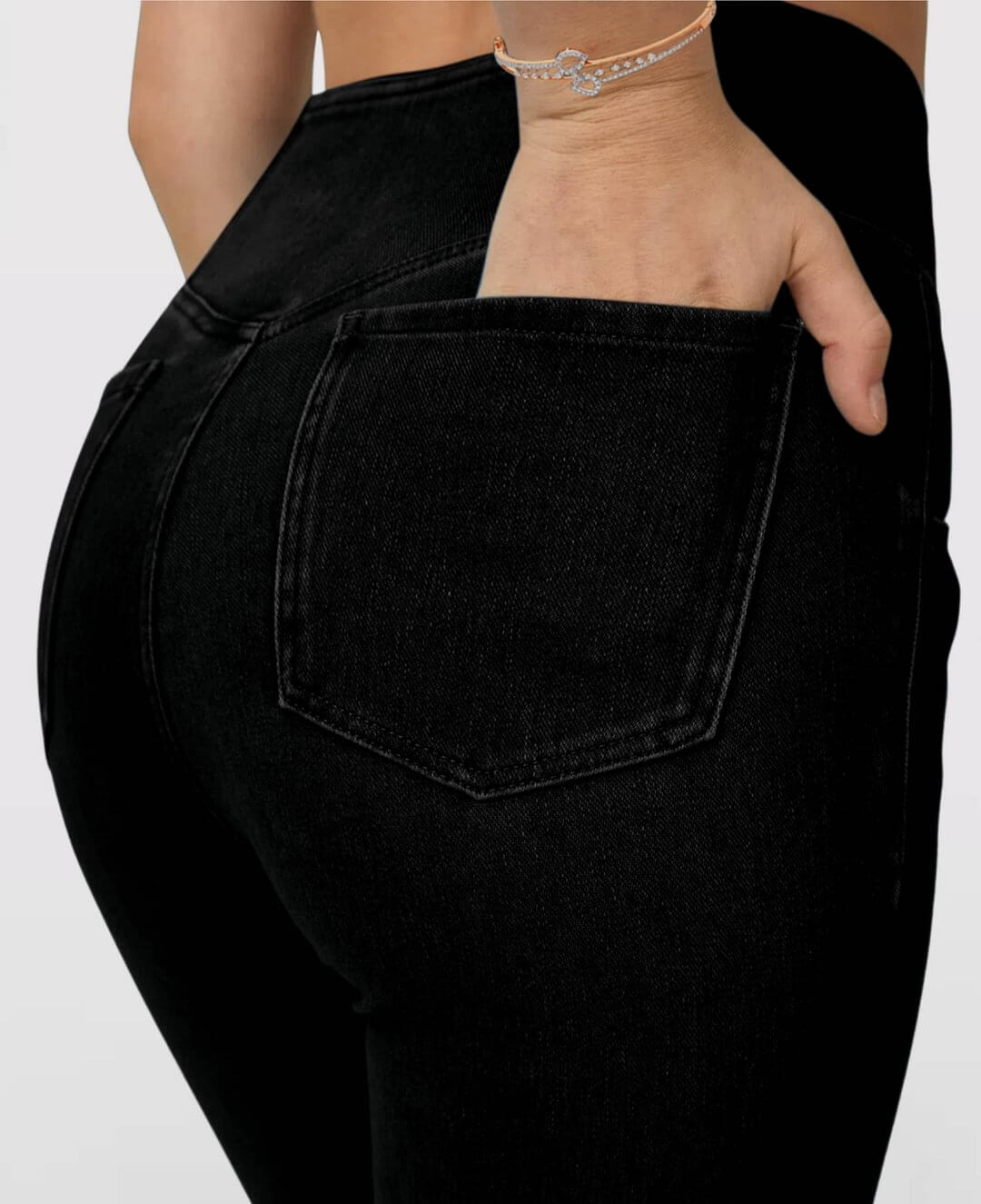 🔥Stretch-Jeans mit hoher Taille und Crossover