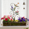 🌼Autumn Specials—Outdoor Metal Garden Flower Stake, Iron Art Climbing Plant Trellis Support, Decorative Yard Lawn Art Plug-in Flower Sculpture