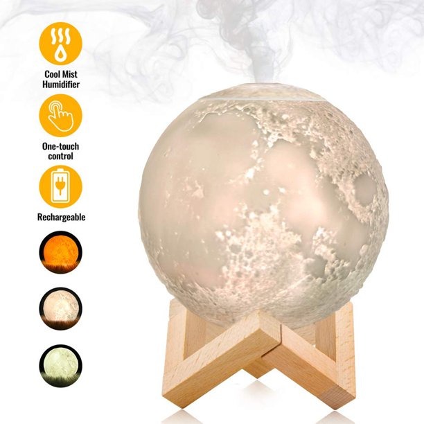 3D LED Moon Lamp Air Humidifier