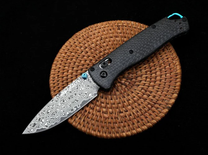 BM535C Vg10 Damascus Blade Carobon Fiber Handle Pocket Knife