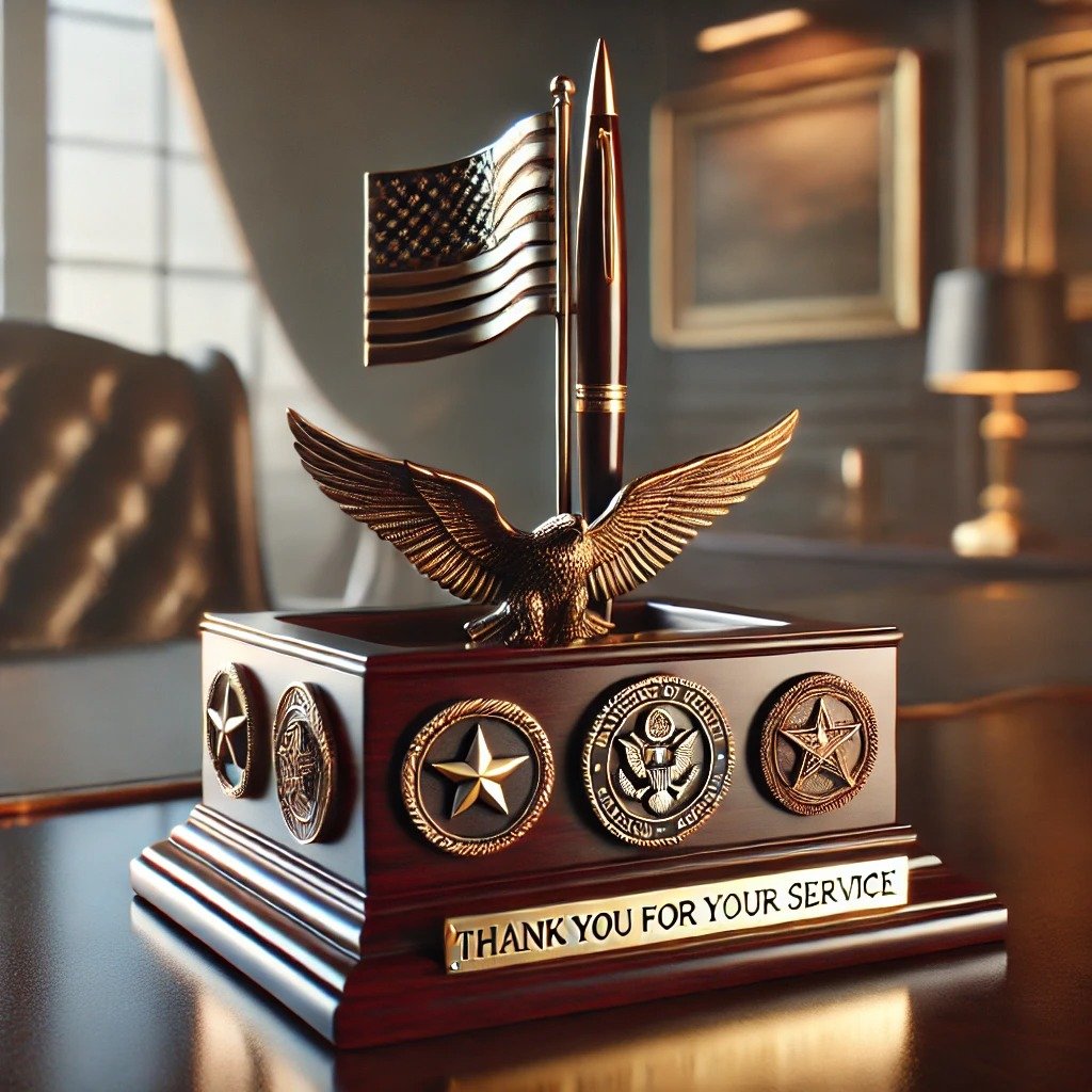 🏅Handmade Veteran Tribute Pen Holder