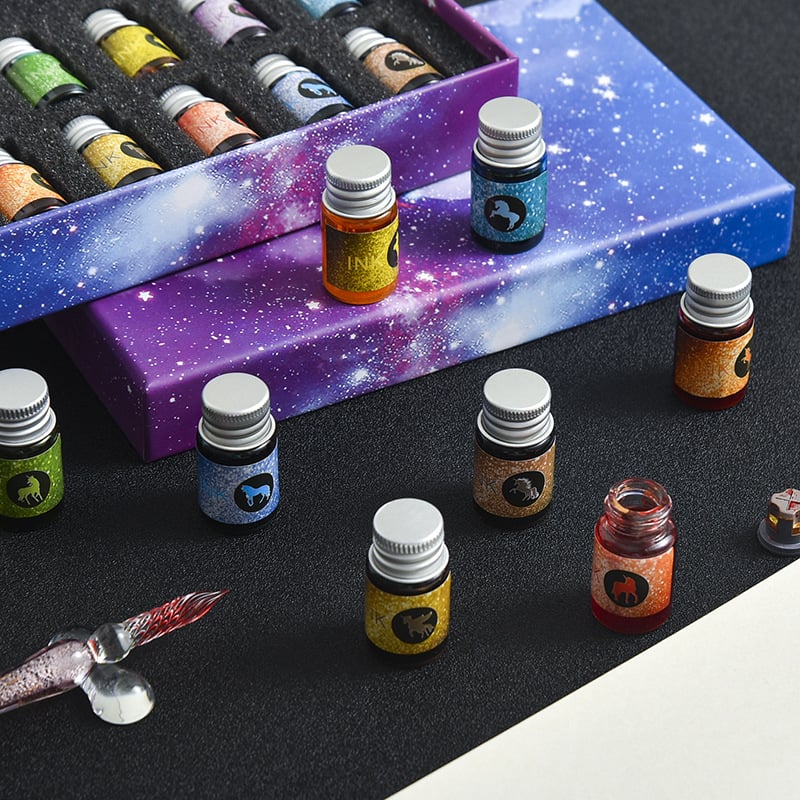 (🌲Early Christmas Sale- 50% OFF) Calligraphy Glass Dip Pen Ink Set - Buy 2 Free Shipping