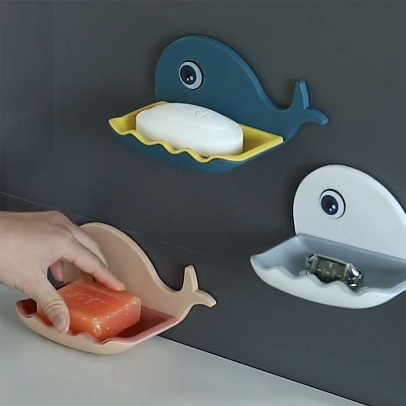 Whale Shape Non-Punched Soap Holder