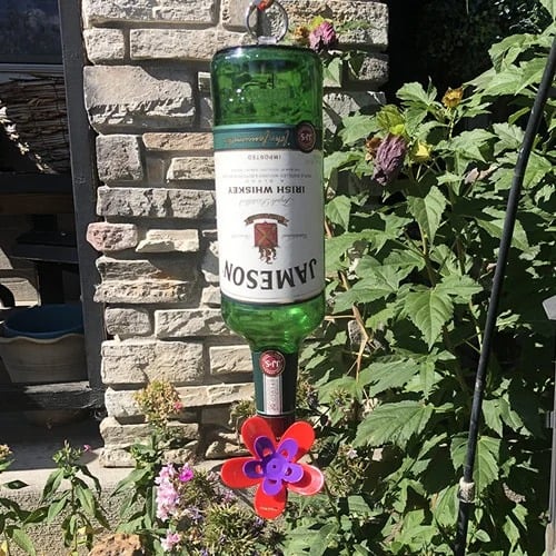 Turn Your Own Recycled Bottles Into The Best Hummingbird Feeder!