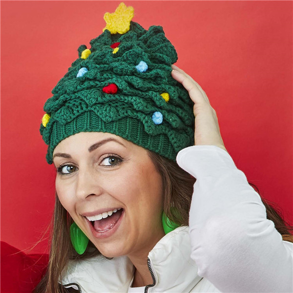 BUY 2 FREE SHIPPING - 🎄Christmas Tree Hand-Crocheted Hat🎄