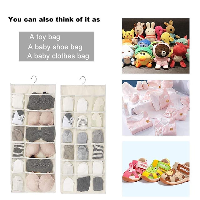 (🔥LAST DAY PROMOTION - SAVE 49% OFF)Dual Sided Wall Shelf Wardrobe Storage Bags-Buy 2 Get 1 Free