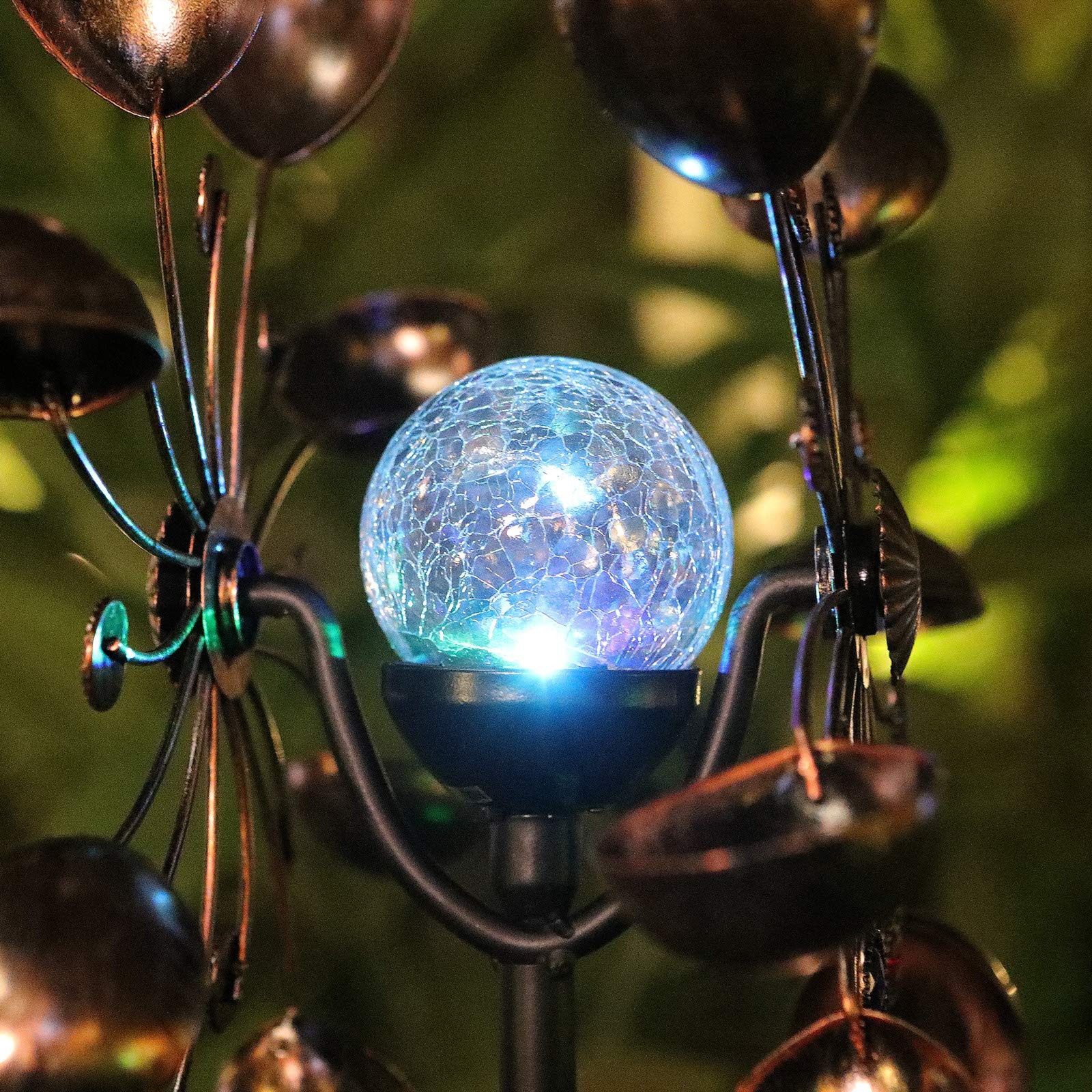 🌊Summer Hot Sale 50% OFF🌊 - Solar Powered Glass Ball Wind Spinner(Free Shipping)