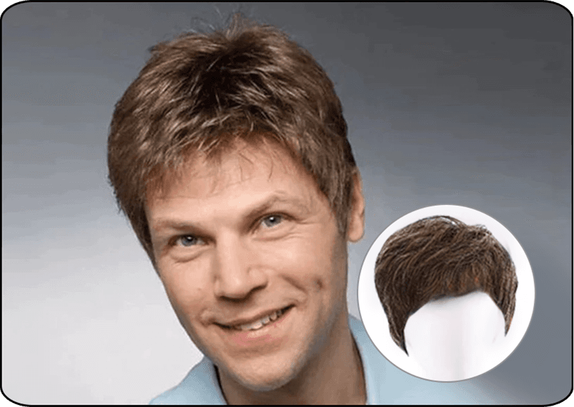 Business Natural And Realistic Full Wig For Medium-elderly Men