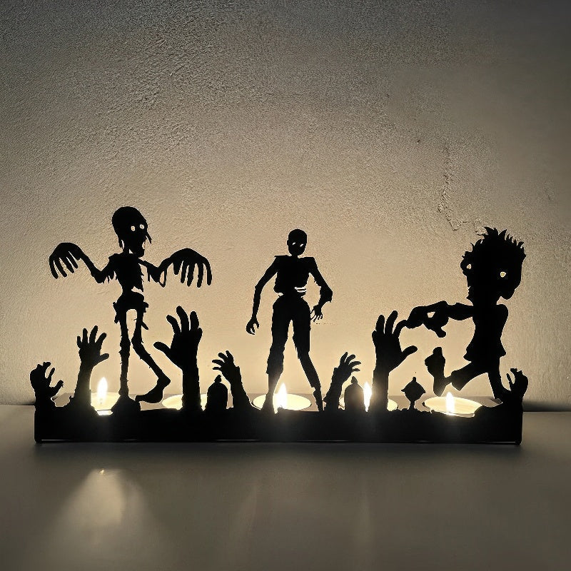 Funny Shadow Stand - Halloween Metal Candle Holder