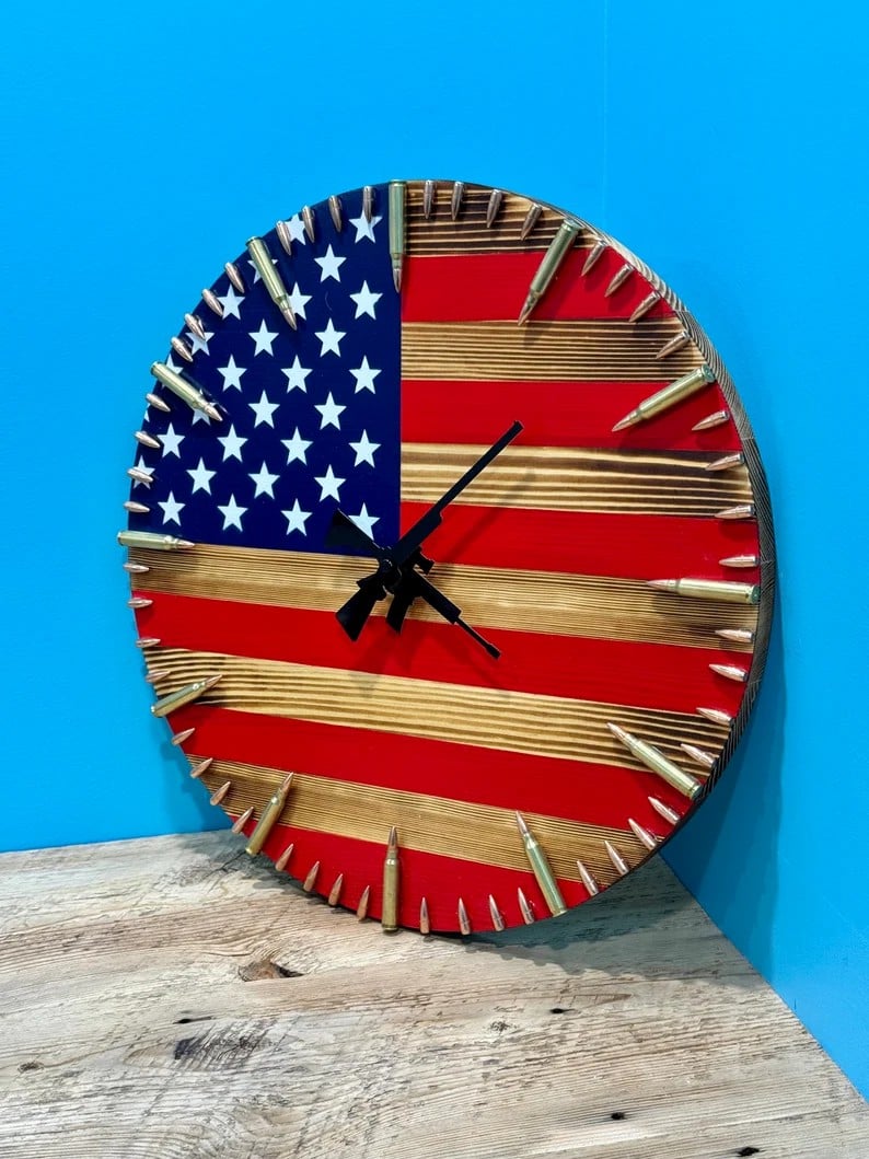 🔥Last Day-Buy 3 Get 1 Free(4pcs) Flash Sale-50% OFF  American Flag Clock