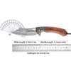 Handmade Damascus Pocket Knife | EDC Hiking & Camping Companion