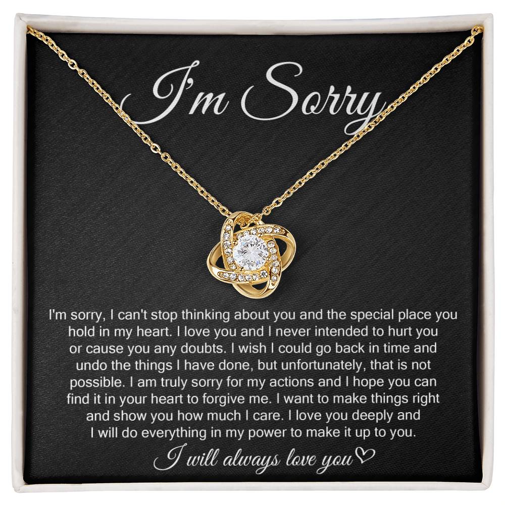 (🌲Early Christmas Sale- 50% OFF) I'm Sorry, I Will Always Love You, Love Knot Necklace