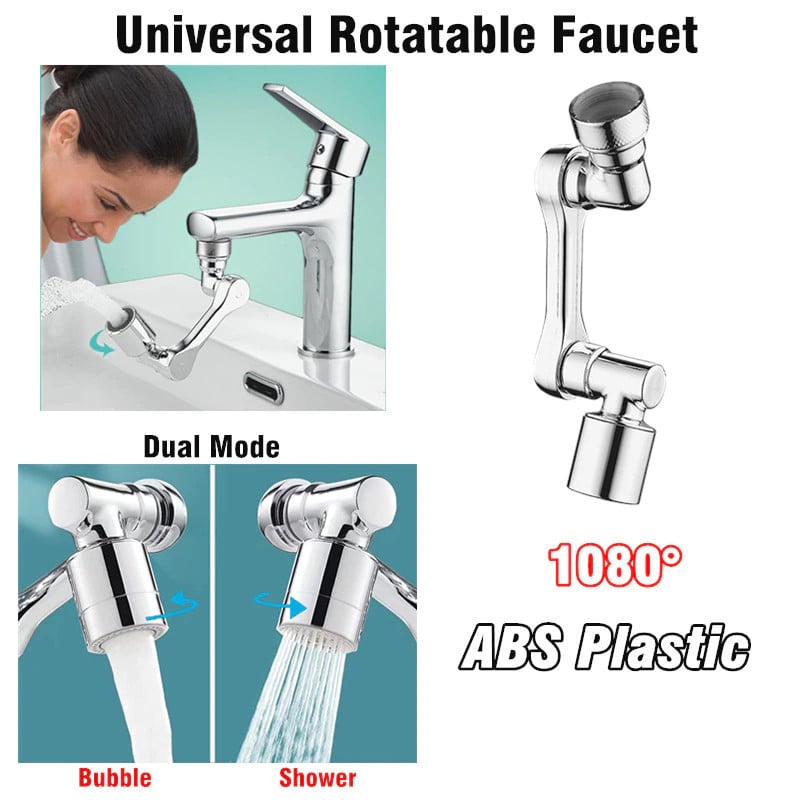 ⏰LAST DAY 49% OFF-🌊1080° Rotating Universal Faucet Extender with Plastic Splash Filter