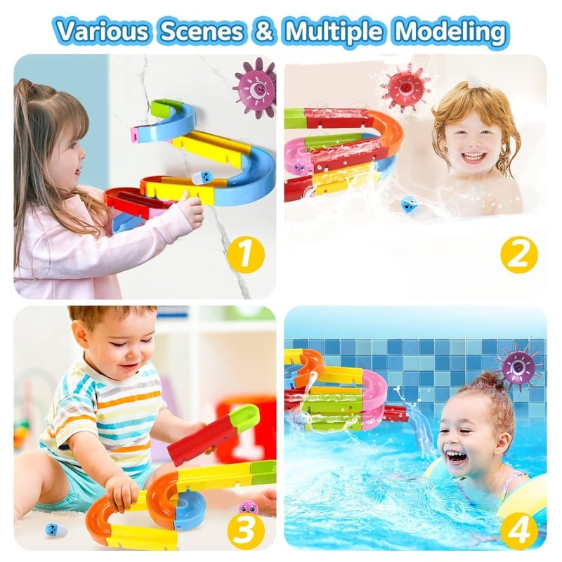 🔥Early Christmas Promotion 50% OFF🎄Interactive Bathtub Slide Set Toddler Bath Toys