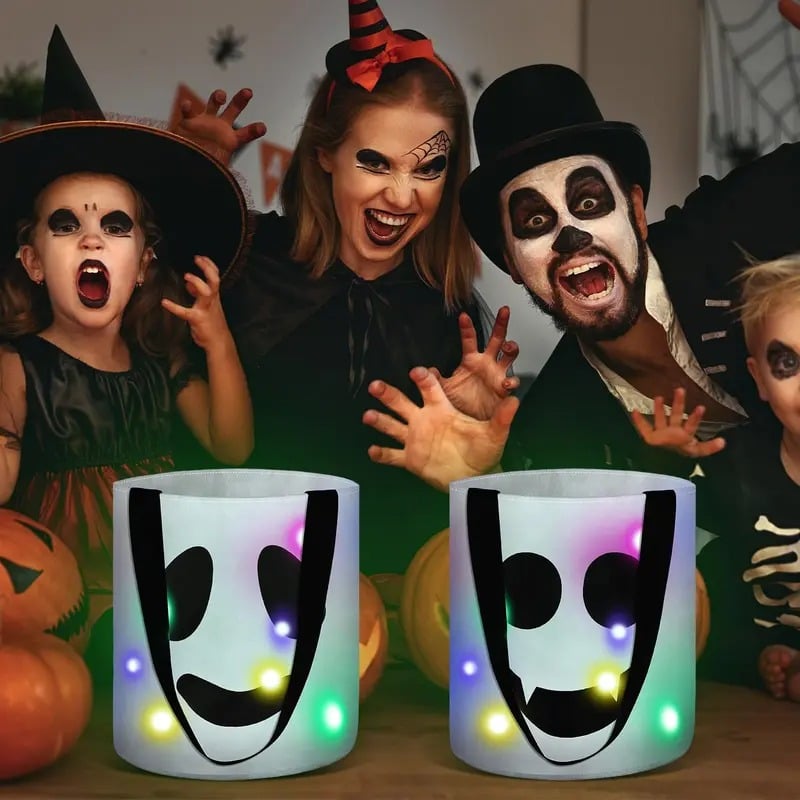 🎃 GlowPump LED Halloween Candy Bags (3 Pcs Set) ✨