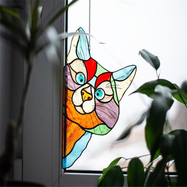 🔥CHRISTMAS SALE 70% OFF🎄Handmade Stain Cat Suncatcher For Window