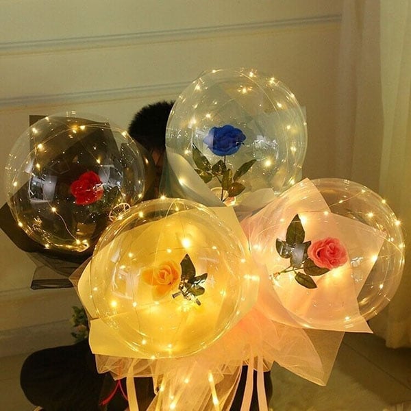 🔥Last Day Promotion 48% OFF-🎁-LED Luminous Balloon Rose Bouquet💕