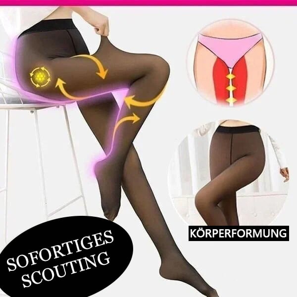 🎁Makellose Beine imitierte elastische Strumpfhosen, gefüttert mit warmem, durchscheinendem Plüsch