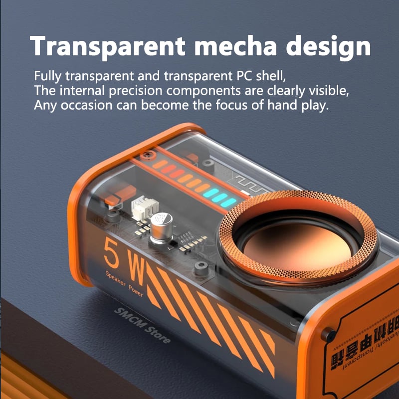 (💥Last Day Promotion - 50% OFF) Transparent Wireless Bluetooth Speaker