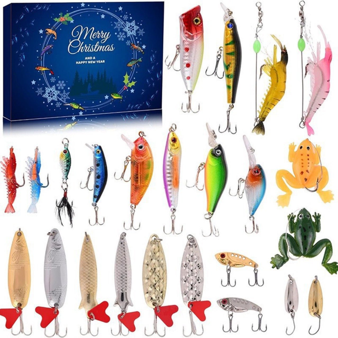 🔥Last Day Promotion 48% OFF-🎁-🐟24 Days Christmas Countdown Fish Tackle Set