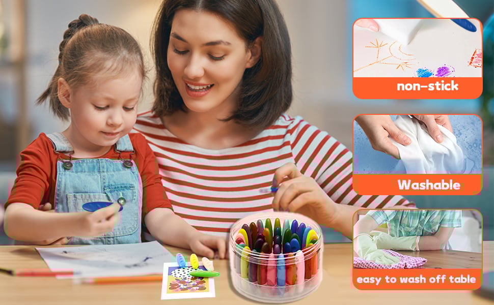 🎁TikTok Last Day Sale - 70% OFF🔥 Washable Jumbo Crayons for Kids - 12/24/36🎨 Colors Non-Toxic, Safe, and Fun Art Supplies