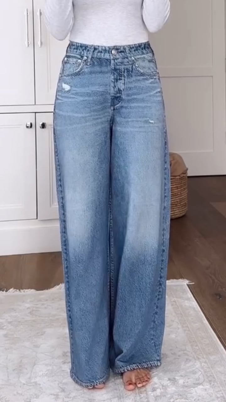 Women's Casual Wide-leg Jeans
