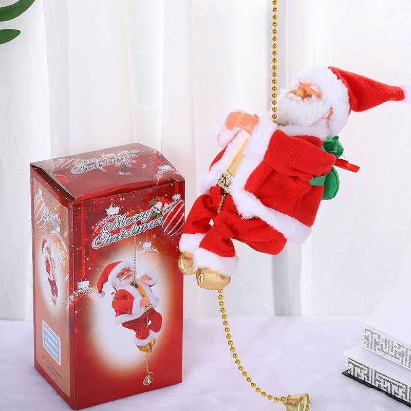 (🔥2024 BEST GIFT TO FAMILY🔥)🎅Electric Climbing Santa Claus Musical Toys