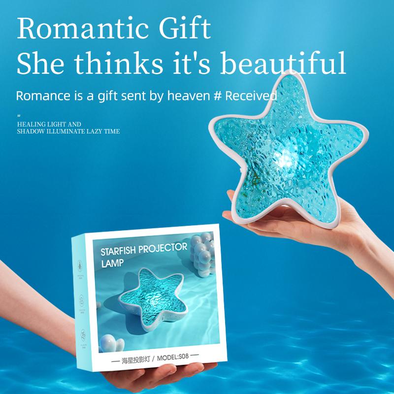 🎁TikTok Last Day Sale - 70% OFF🔥Starfish Projector Light, 7 Color Changing LED Ocean Night Light