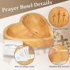 ❤️ Heart Prayer Bowl – Rustic Religious Gift with Prayer Cards