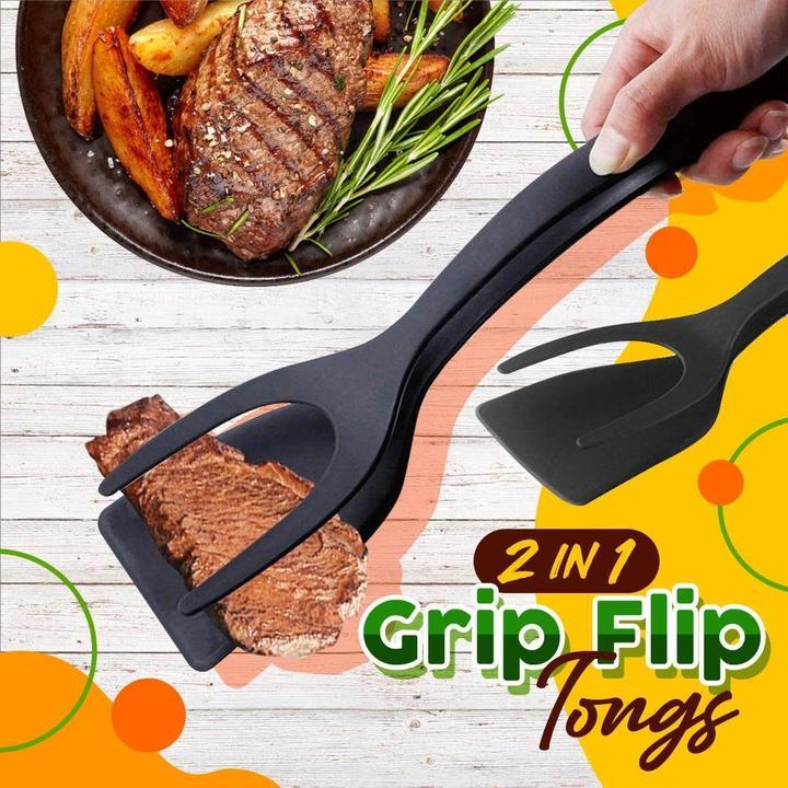 🔥Last Day Promotion - 50% OFF🎁🔥🥚2 In 1 Grip Flip Tongs