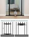 BABELIO New Version Baby Gate with Cat Door, 29.5-40