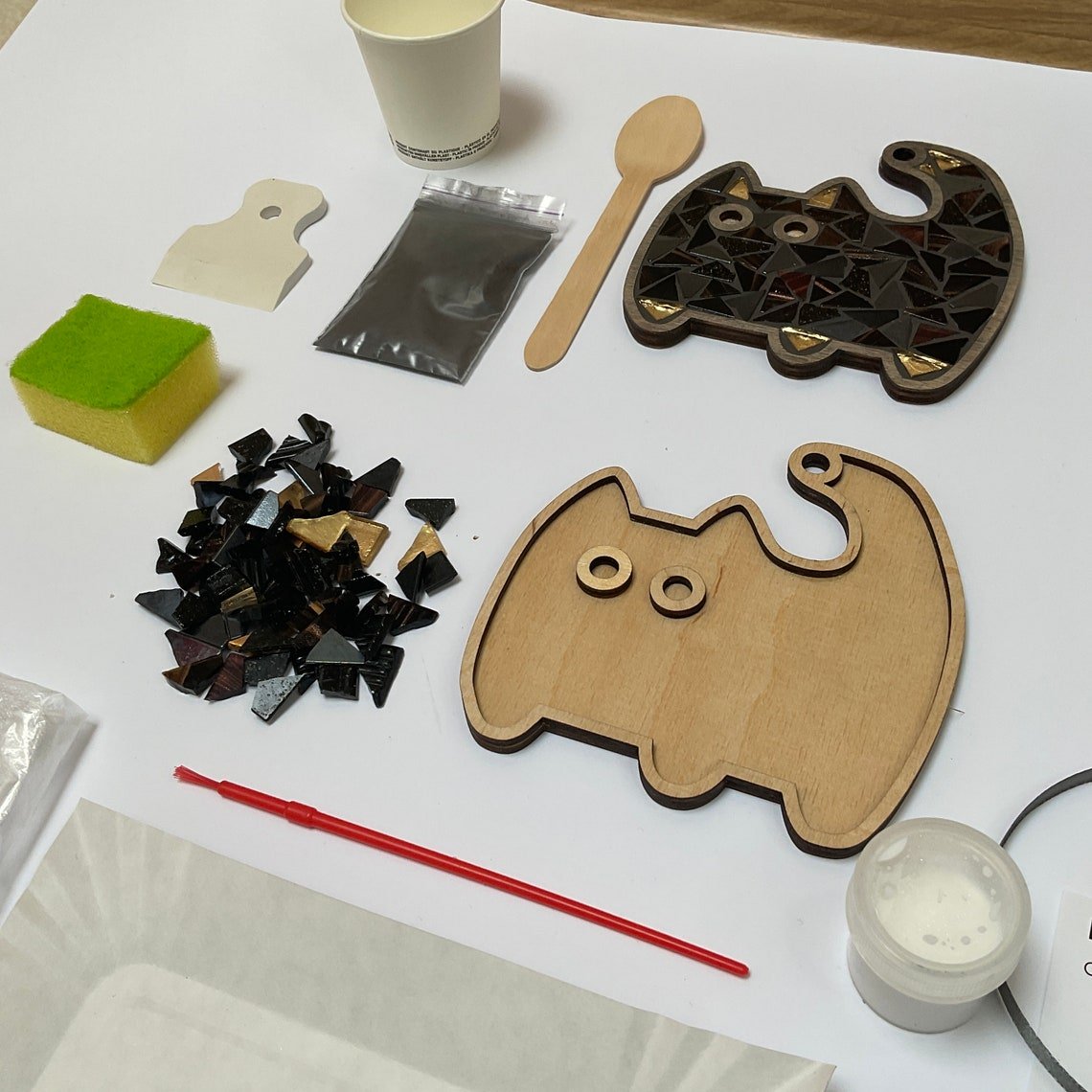 Black Cat DIY Mosaic Kit craft kit box kitten craft for kids and adults Home Decor gift idea Mother’s Day gift for Mother