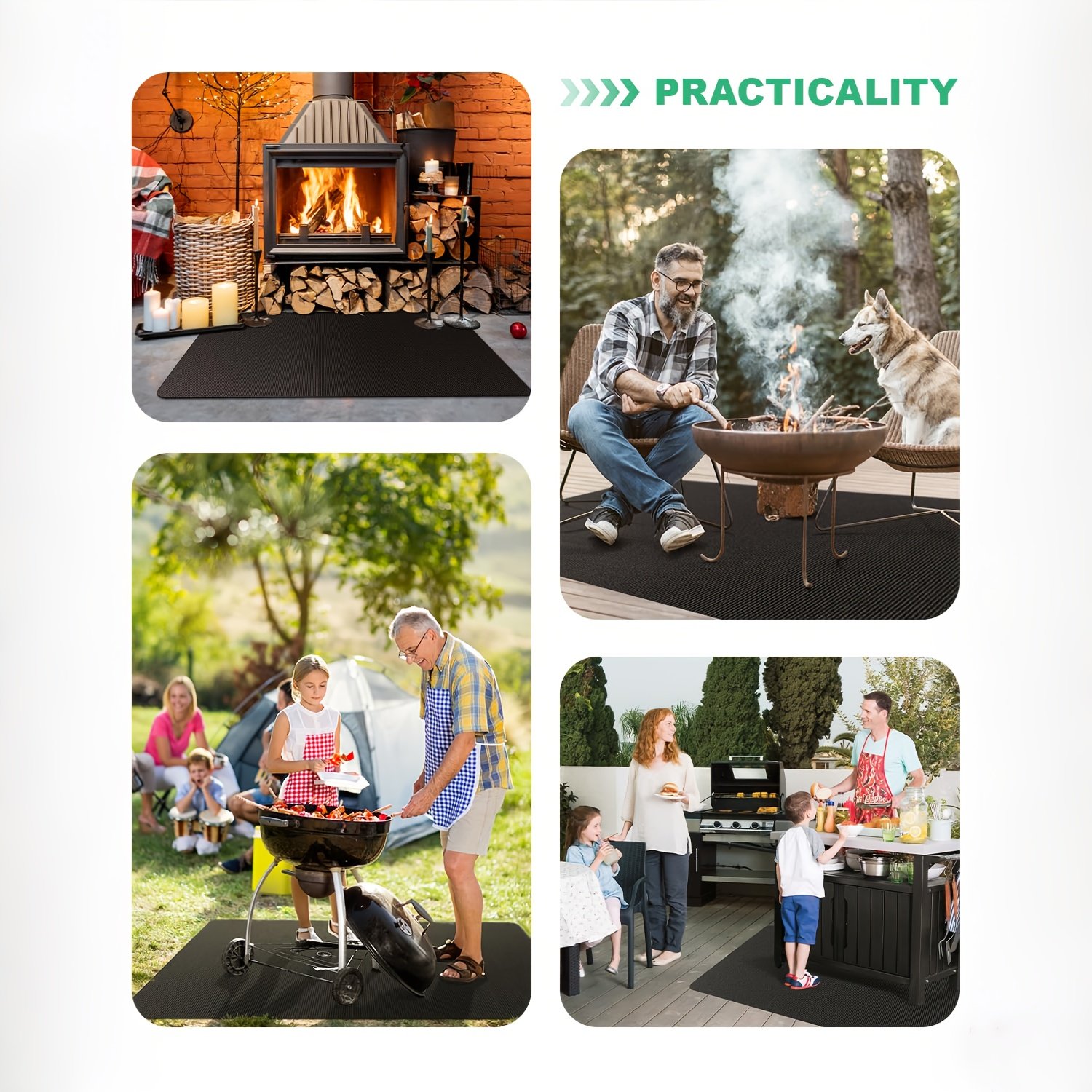 🎁TikTok Last Day Sale - 70% OFF🍖Heavy-Duty Fireproof Waterproof & Oil-Proof Under Grill Mat