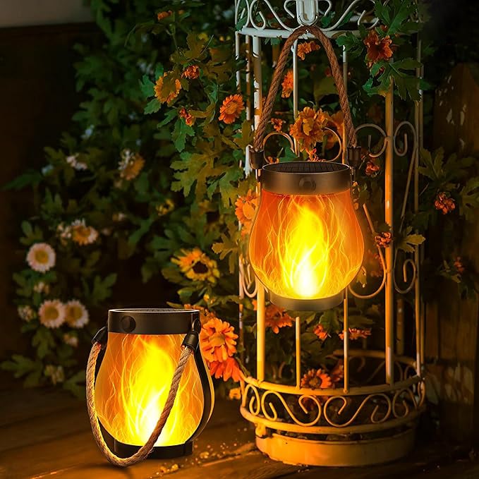 💥LAST DAY SALE 50% OFF💥Dancing Flame Solar Lantern Outdoor Lights⚡BUY 2 FREE SHIPPING