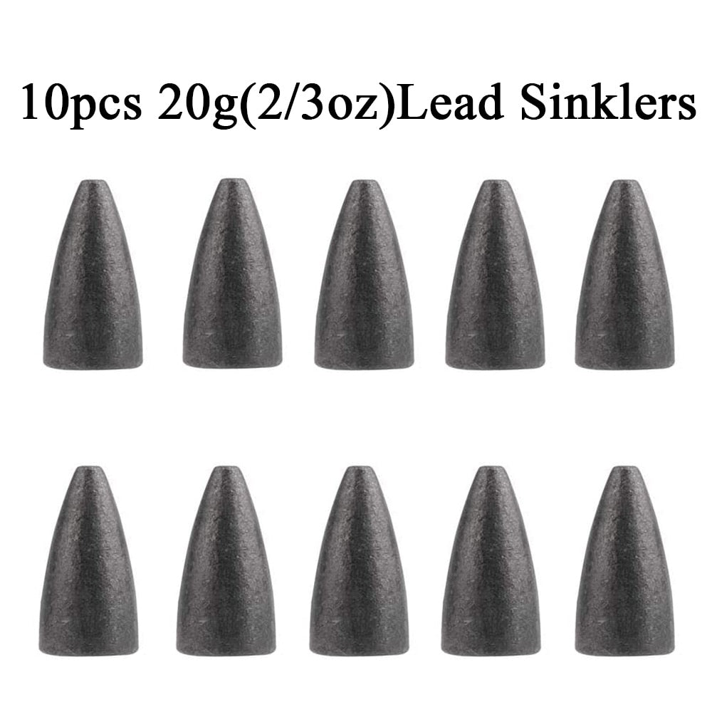 Fishing Bullet Weights 10 Pcs