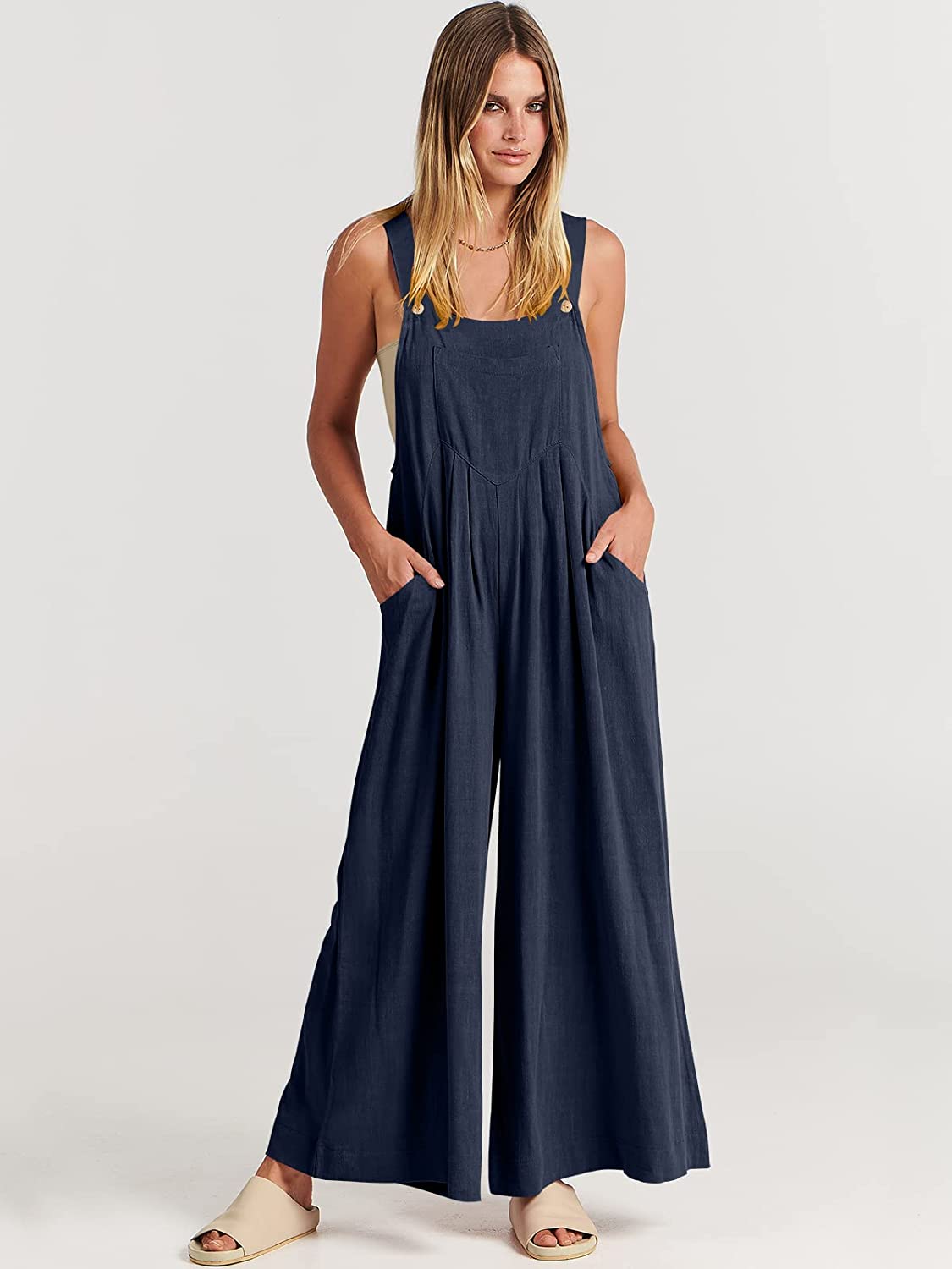 LAST DAY 70% OFF🔥-Plus Size Wide Leg Overalls Jumpsuit (Buy 2 Free Shipping)