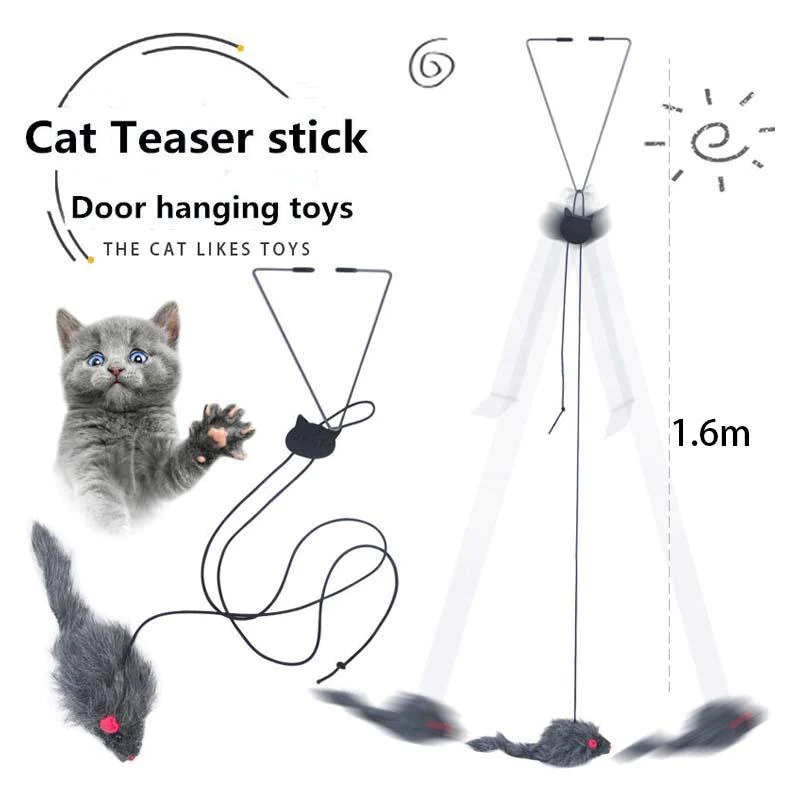 🎄Christmas Big Sale- 65% OFF💝-Hanging Door Bouncing Mouse Cat Toy