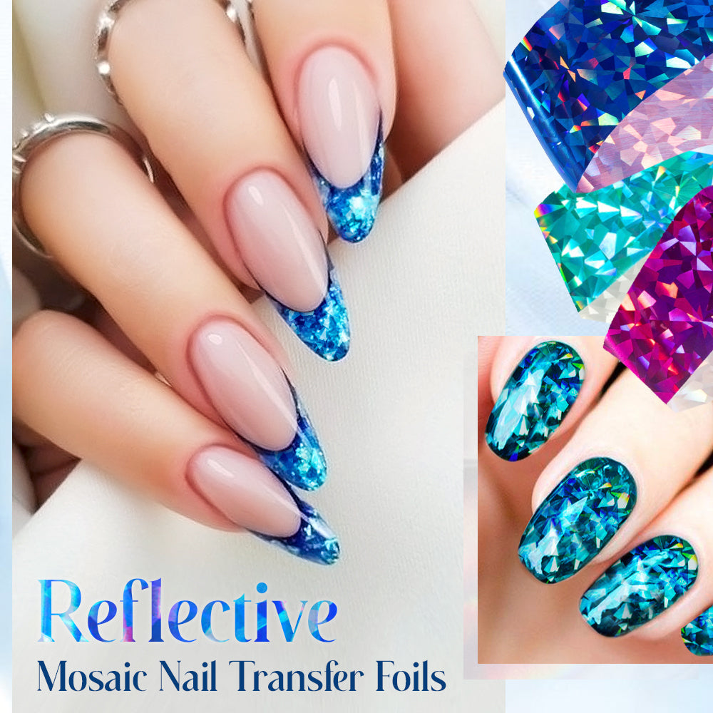 💖2022 Pre-Mother's Day Promotion-Get 48% OFF🎁Reflective Mosaic Nail Art Transfer Foils (Set of 12)