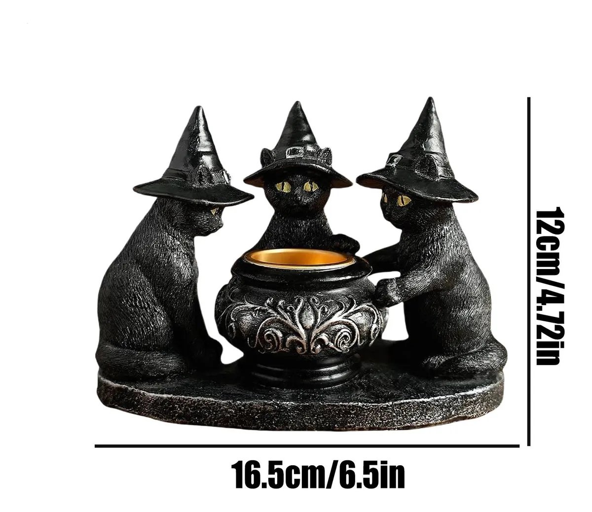 🔥Halloween Hot Sale - 49% OFF!!!🕯️Ghost Wizard Magic Cat Candlestick