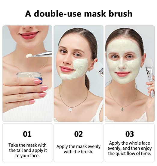 (🌲Early Christmas Sale- SAVE 48% OFF)Double-Ended Face Mask Silicone Brush--buy 3 get 2 free NOW（5pcs）