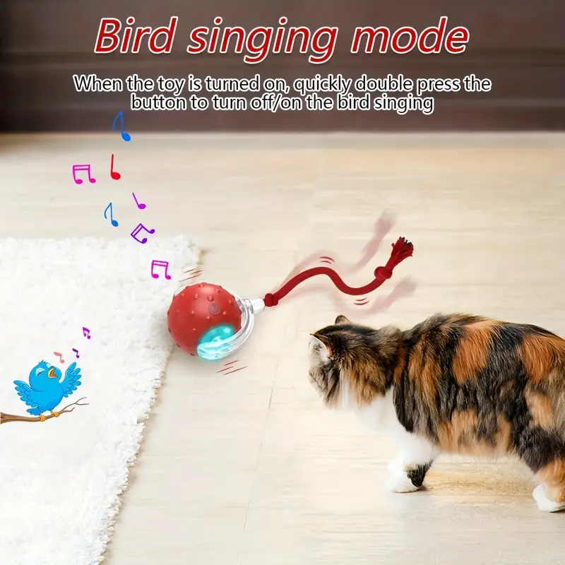 👍Last Day Promotion 50% OFF🎁Interactive Cat Toys Ball-Simulate Bird Calls