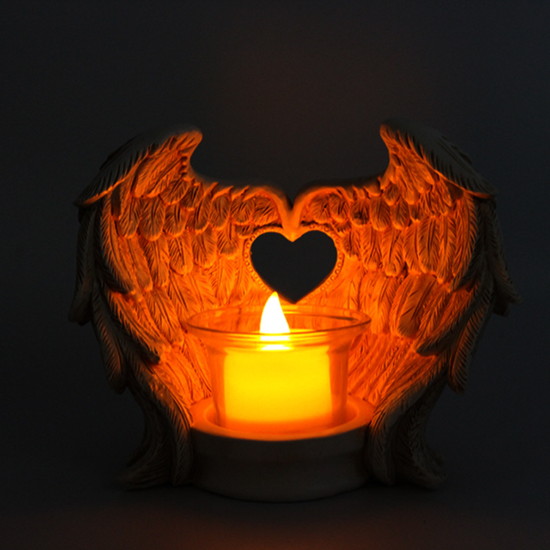 NEW YEAR SALE NOW-45% OFF 🔥 -- Angel Wings Memorial Candle Holder-Memorial Gift -- 🔥Buy 3 Get Extra 15% OFF