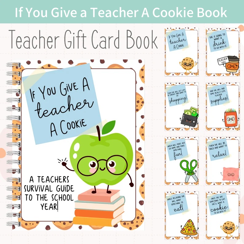 🎄Christmas card book-👩‍🏫If You Give A Teacher A Cookie📚Buy 2 Get 1 Free