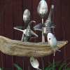 🐟Handmade Fishing Man Spoon Fish Sculpture Wind Chime